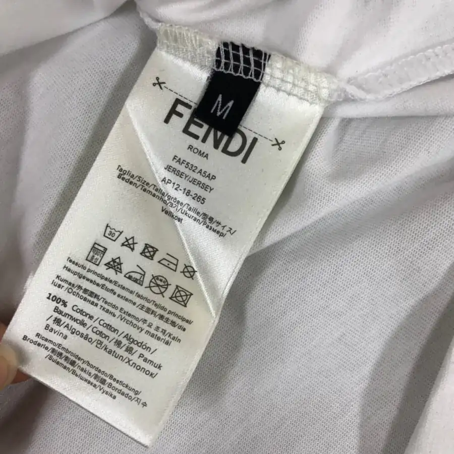 FENDI 25ss Printed Round Neck Short Sleeve T Shirt