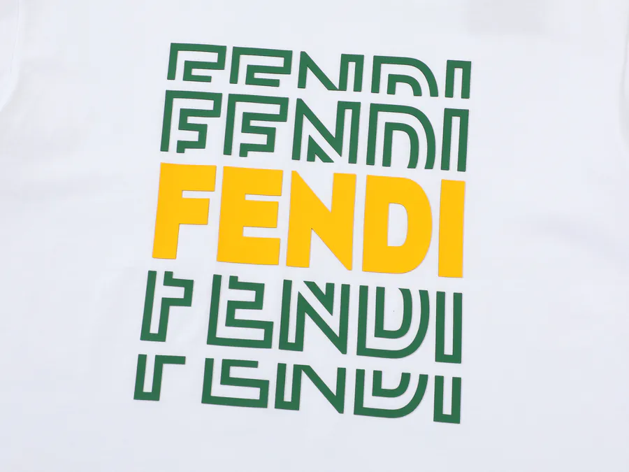 Fendi 25ss Printed Round Neck Short Sleeve T Shirt