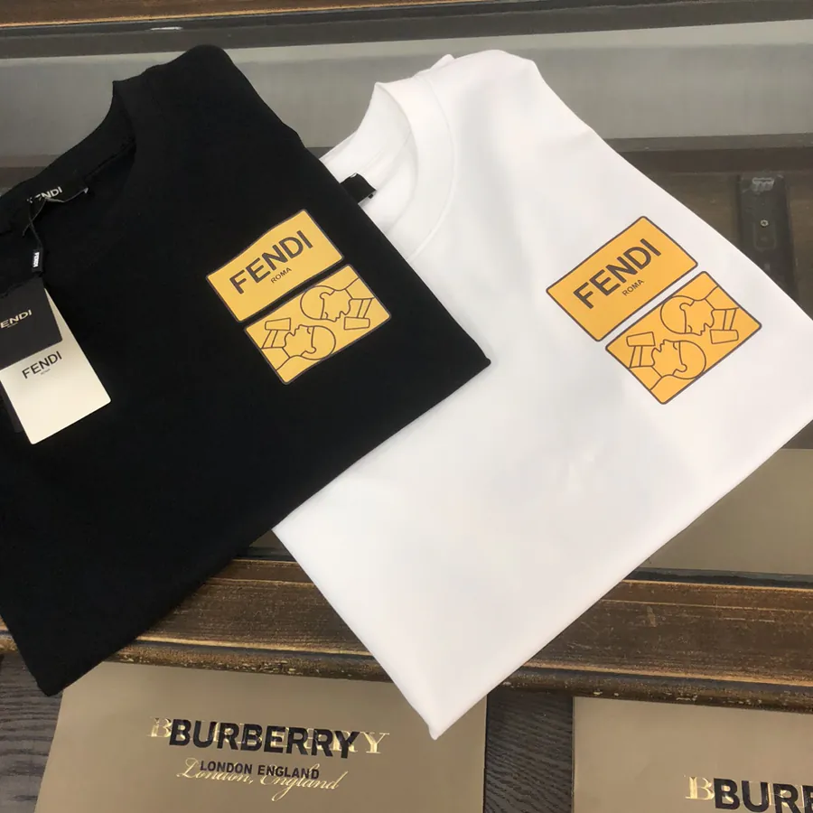 FENDI 25ss Printed Round Neck Short Sleeve T Shirt