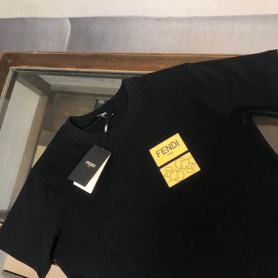 FENDI 25ss Printed Round Neck Short Sleeve T Shirt