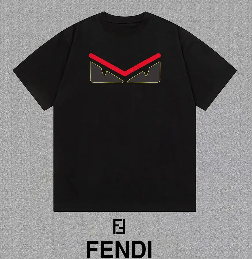 Fendi 25ss Printed Round Neck Short Sleeve T Shirt