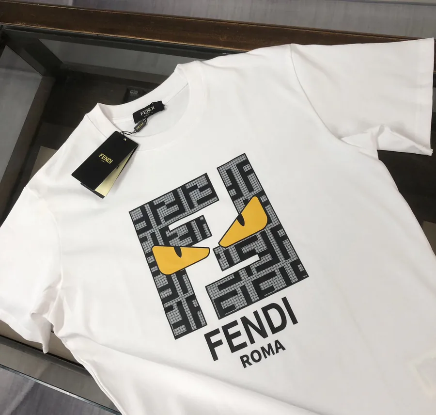 FENDI 2025 Summer Round Neck Short Sleeve T Shirt