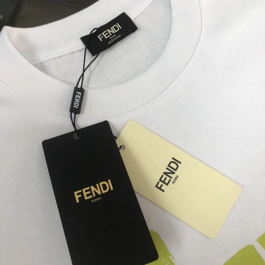 FENDI 2025 Summer Round Neck Short Sleeve T Shirt