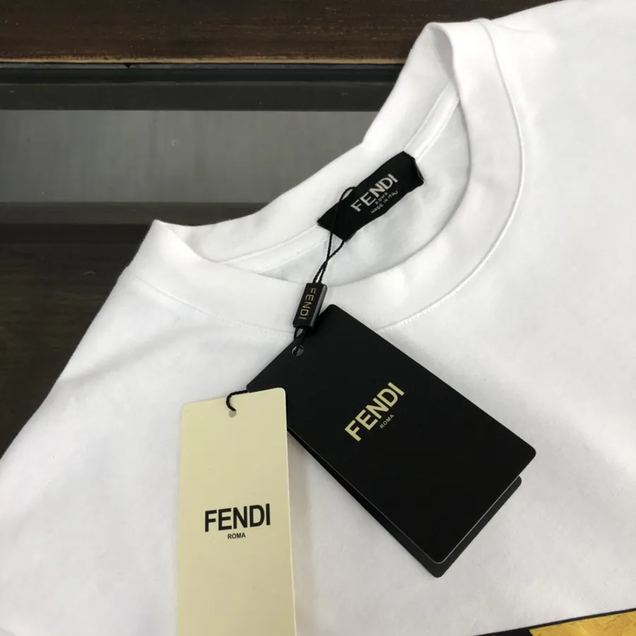FENDI 2025 Summer New Round Neck Short Sleeve T Shirt
