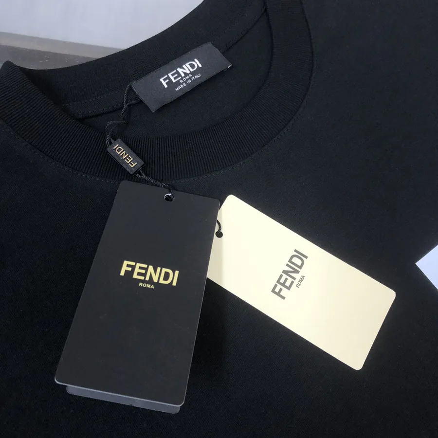 FENDI 2025 Summer Round Neck Short Sleeve T Shirt