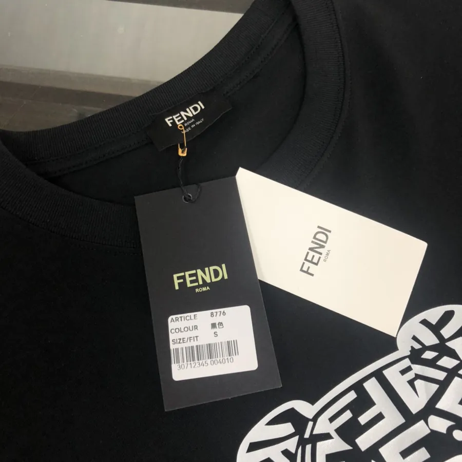 FENDI 2025 Summer New Round Neck Short Sleeve T Shirt