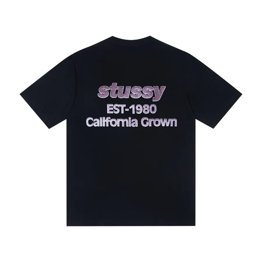 Californian Grown Tee Gradient Dye Logo Print Round Neck Short Sleeve T Shirt