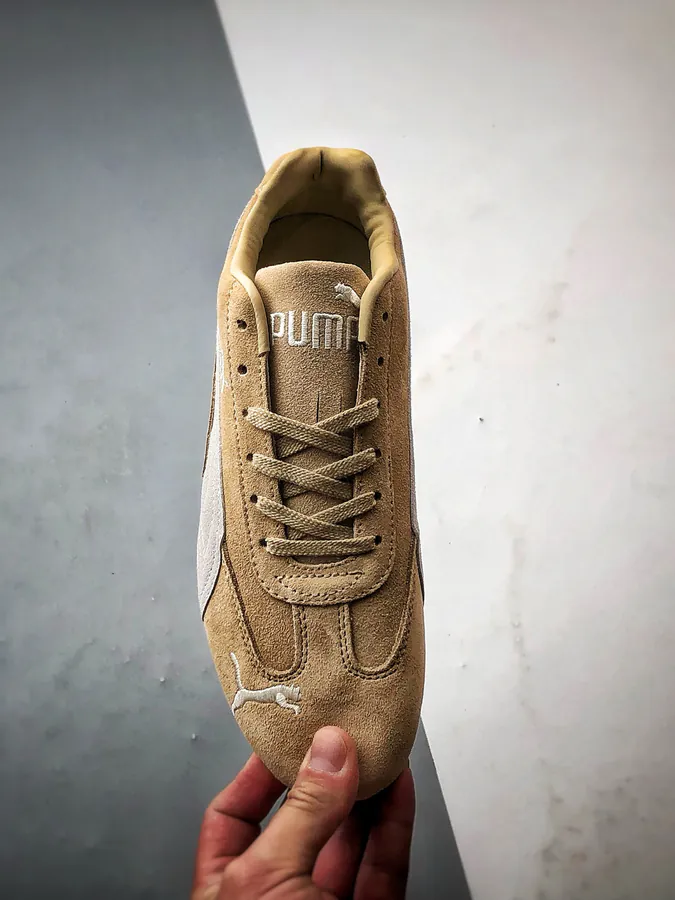 Puma Speedcet Brown Leather Racing Sneaker