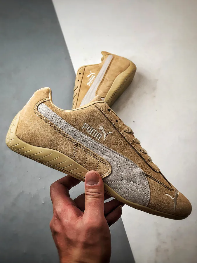 Puma Speedcet Brown Leather Racing Sneaker