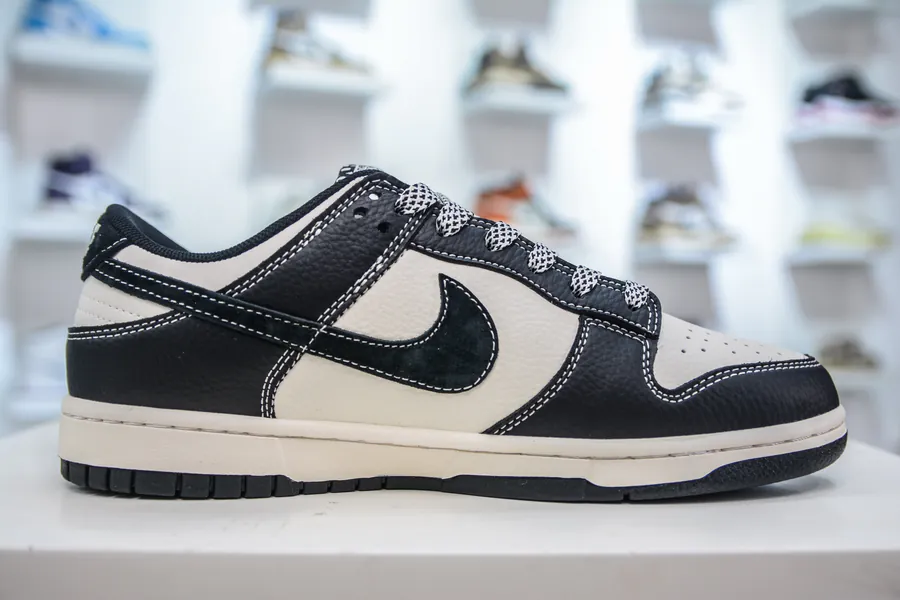SB Dunk Low x The North Face Black and White Triple Stripe