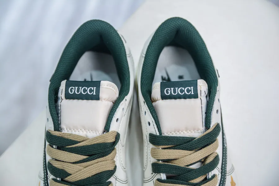 TS x Air 1 Low Collaboration White, Brown, Green Custom Color