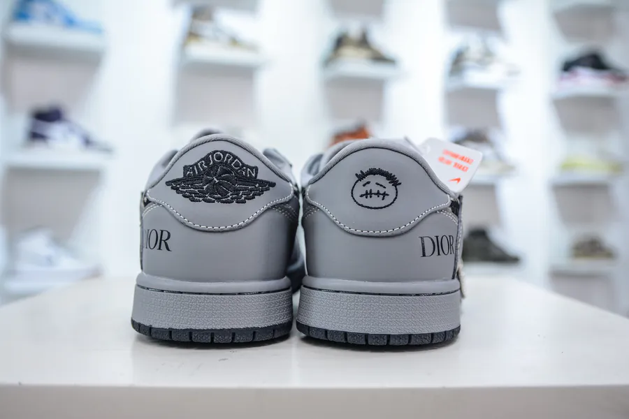 TS x Air 1 Low Customized Grey Black Colorway with Original Air Pad Module
