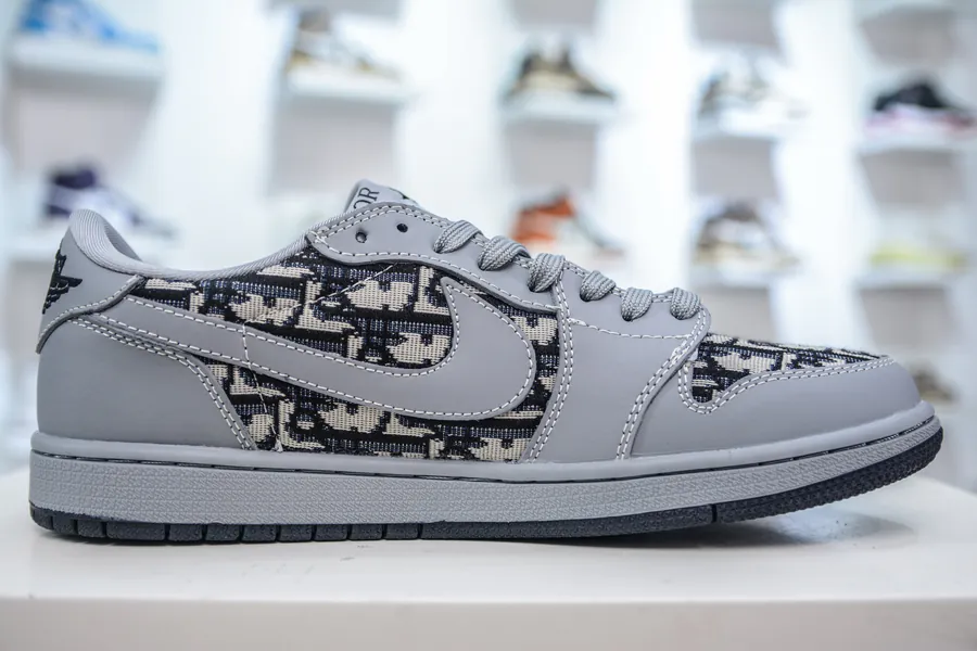 TS x Air 1 Low Customized Grey Black Colorway with Original Air Pad Module