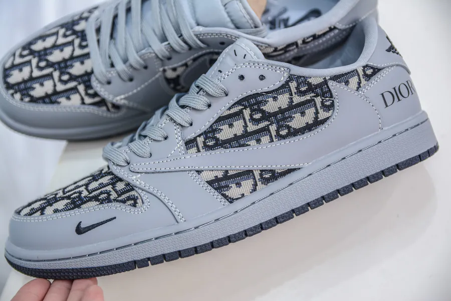 TS x Air 1 Low Customized Grey Black Colorway with Original Air Pad Module