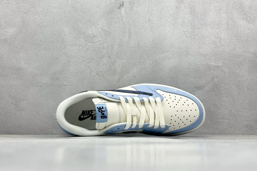 Travis Scott x Air 1 Low Reverse Blue and White Swoosh Low Top