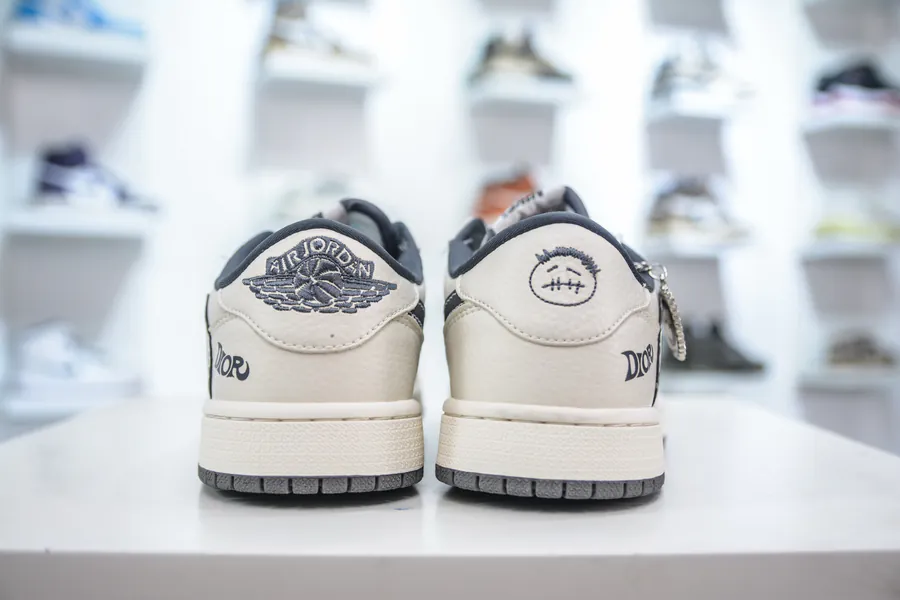 TS x Air 1 Low White and Black Customized Colorway