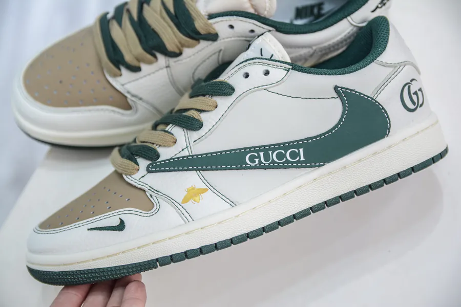 TS x Air 1 Low Collaboration White, Brown, Green