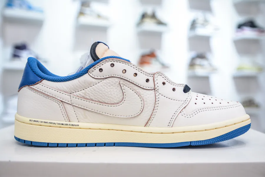 OG Version Travis Scott x Air Jordan AJ1 Low White Blue