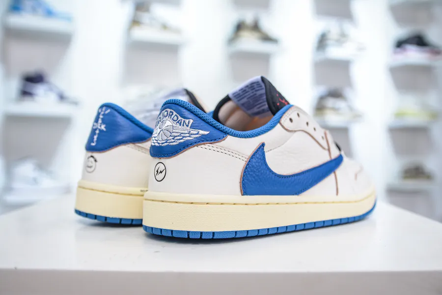 OG Version Travis Scott x Air Jordan AJ1 Low White Blue