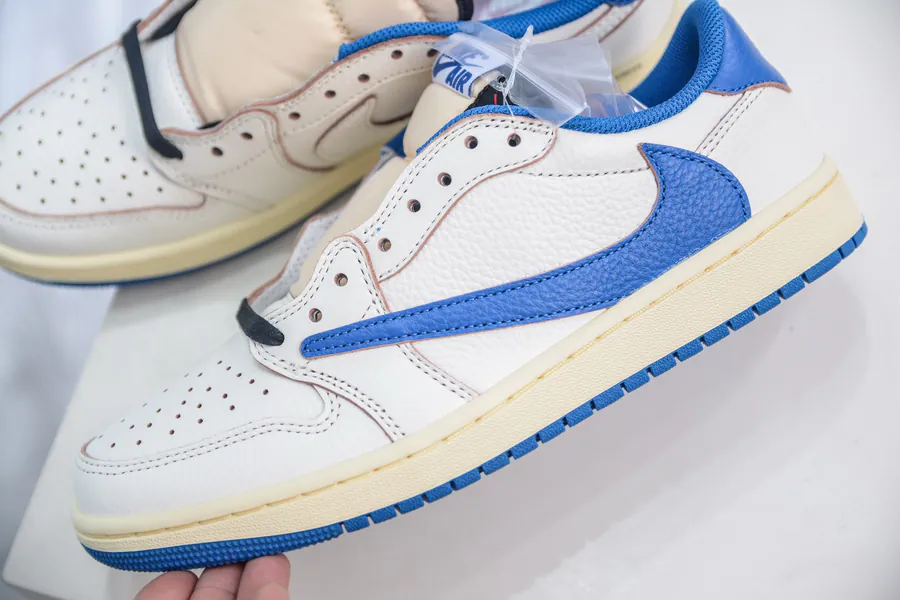 OG Version Travis Scott x Air Jordan AJ1 Low White Blue