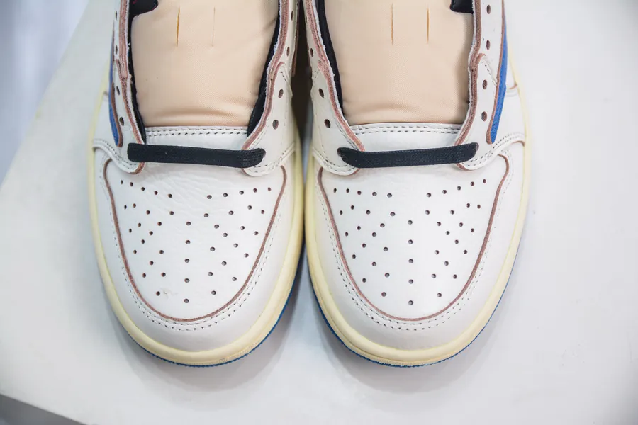 OG Version Travis Scott x Air Jordan AJ1 Low White Blue