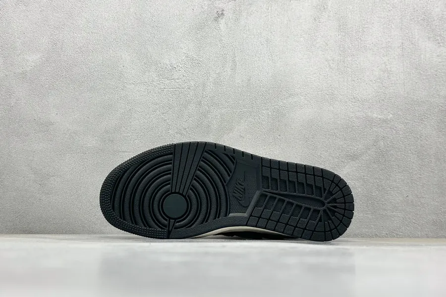 Travis Scott x Air 1 Low Reverse Black and White Croc Strap Sneaker