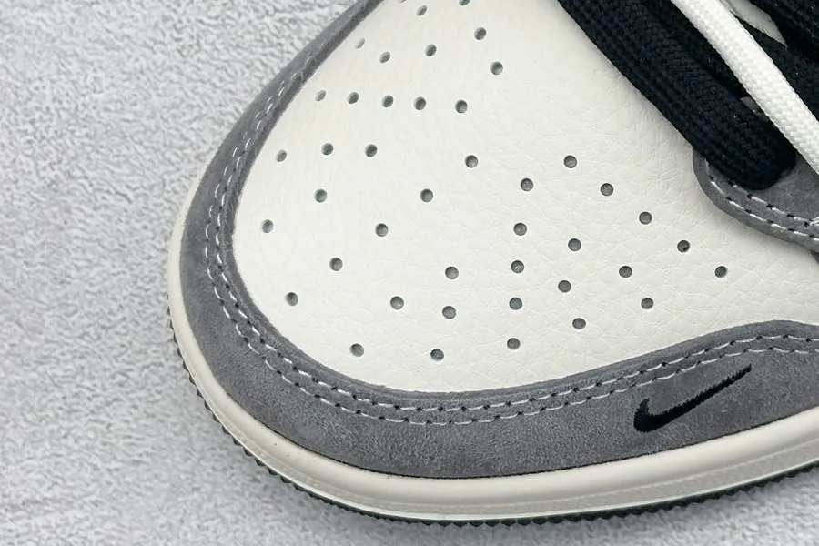 Travis Scott x Air 1 Low Reverse Black and White Croc Strap Sneaker
