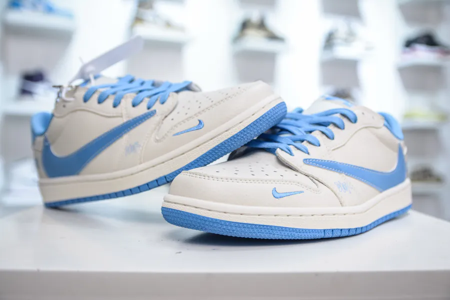 TS x Air 1 Low OG Version Day Blue Custom Color