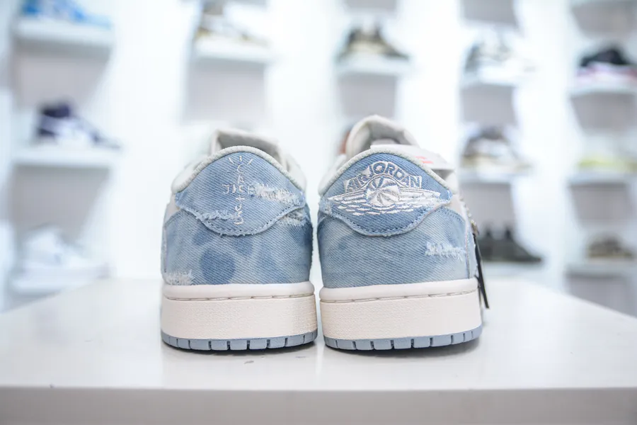 TS x Air Jordan AJ1 Low x Levis Denim Blue