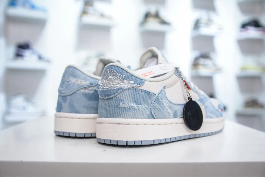 TS x Air Jordan AJ1 Low x Levis Denim Blue