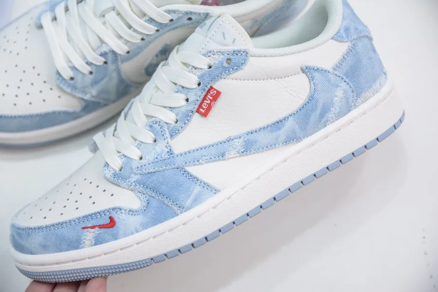 TS x Air Jordan AJ1 Low x Levis Denim Blue