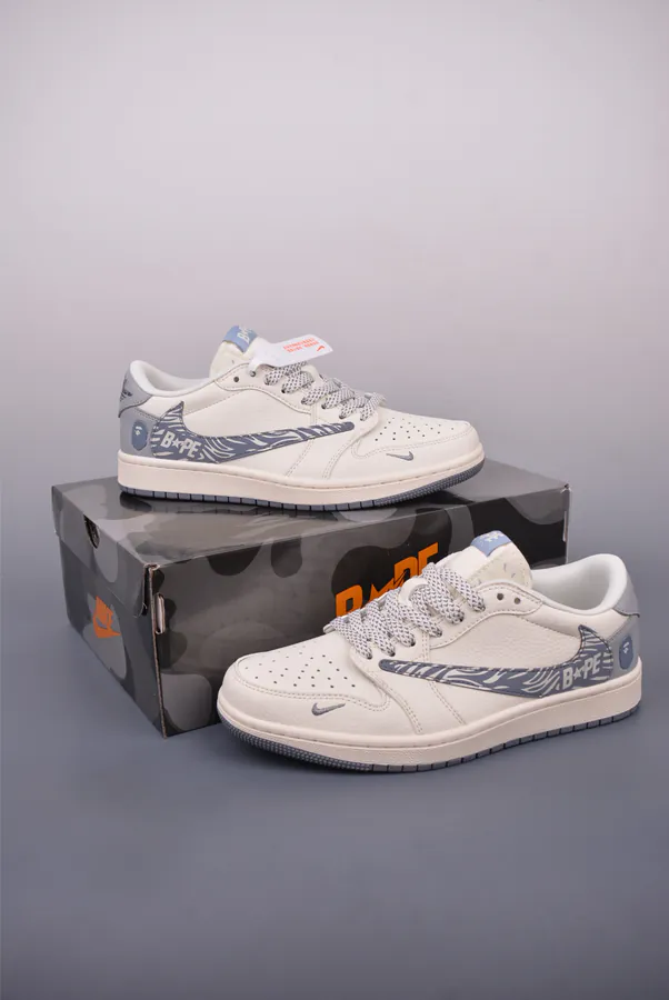 Fraent x Travis Scott x Air 1 Low Triple Collaboration Low Top Sneaker