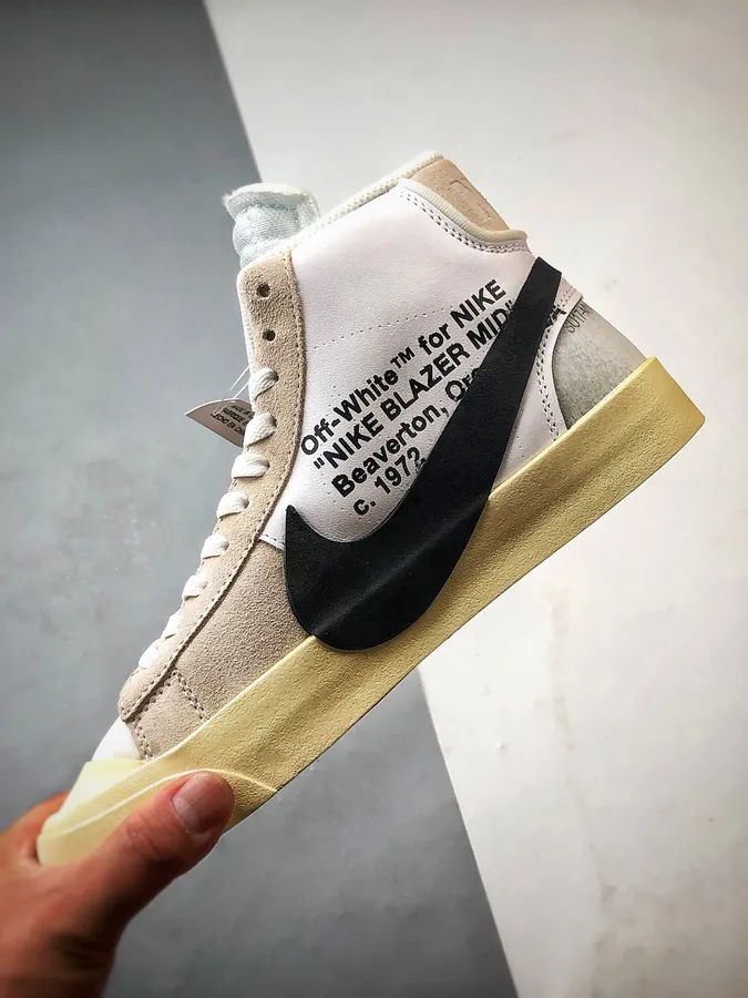OFF WHITE X NK Blazer The Ten in Beige