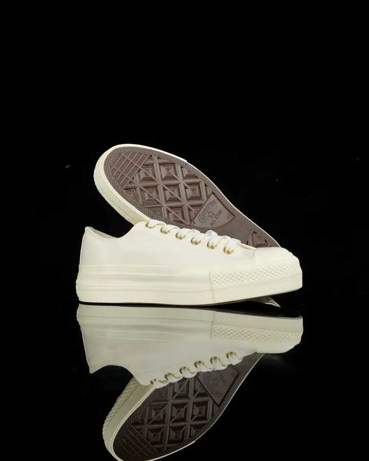 Converse All Star Classic High Top Sneaker with Gold Logo