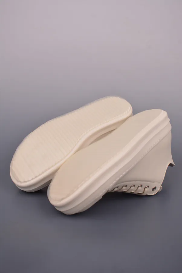 Ri Owens RO Mega Premium White Leather Low Top
