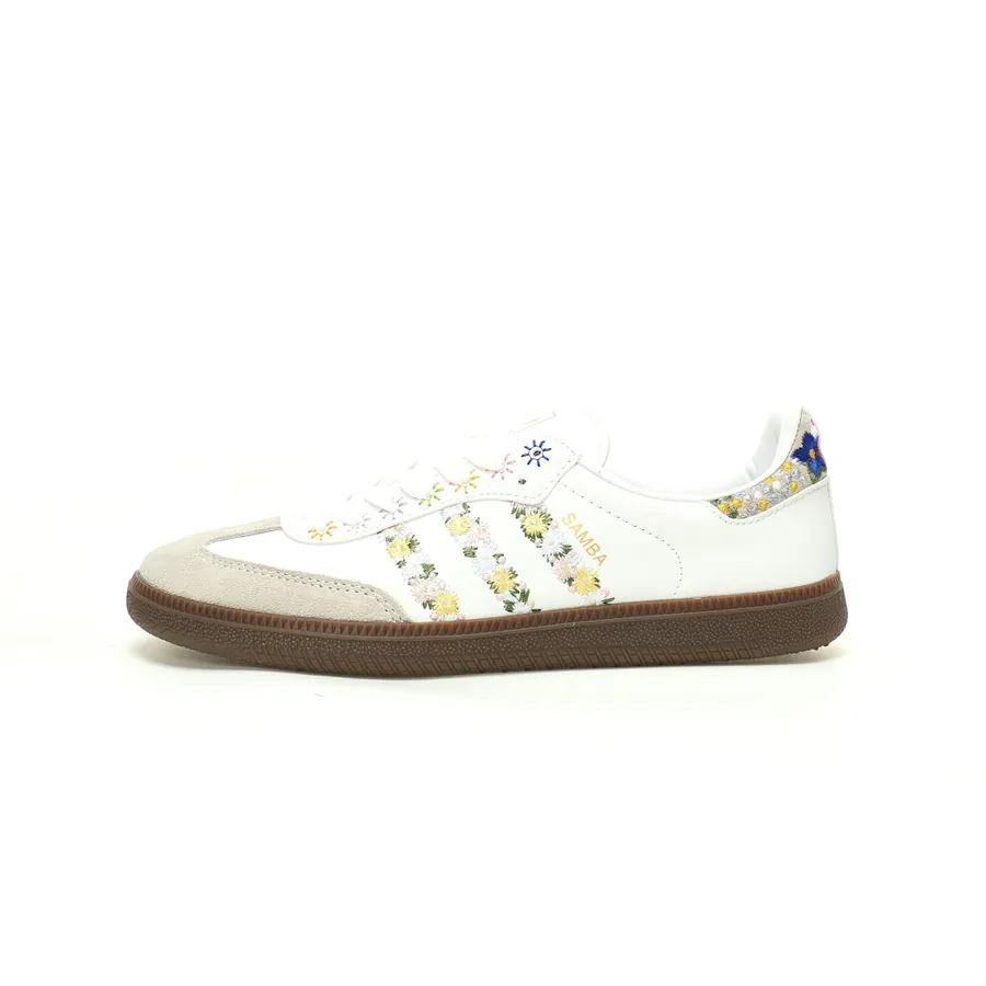 Originals Samba OG Cloud White with Colorful Flower Embroidery