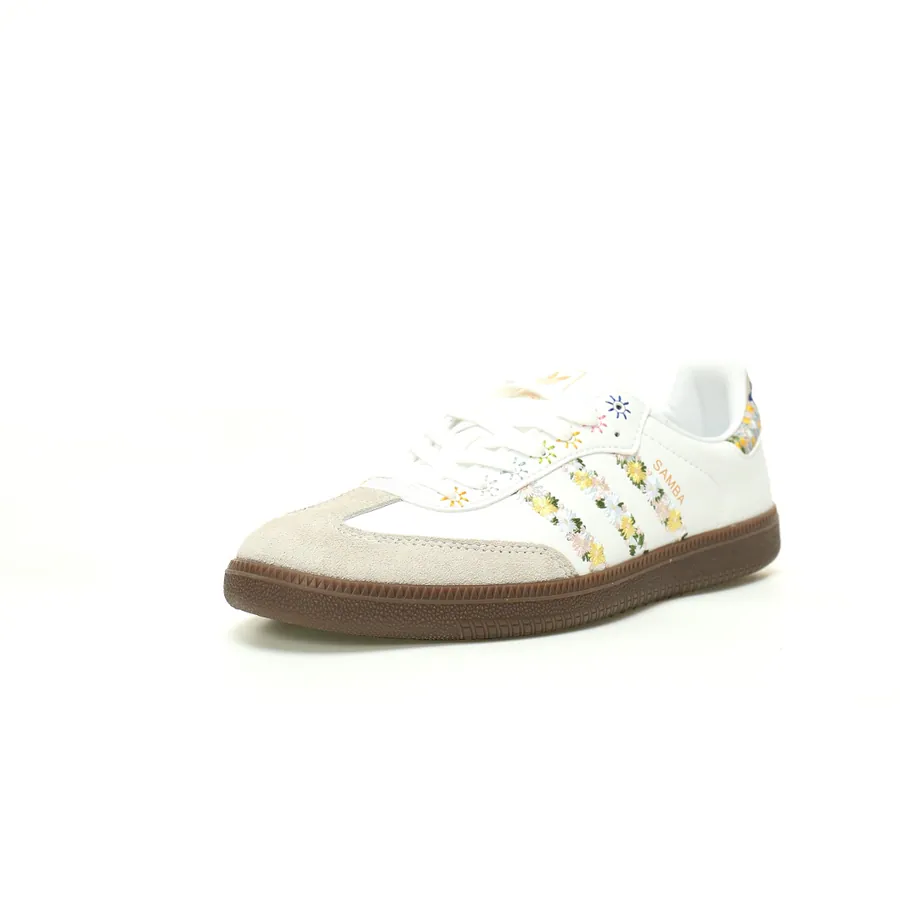 Originals Samba OG Cloud White with Colorful Flower Embroidery