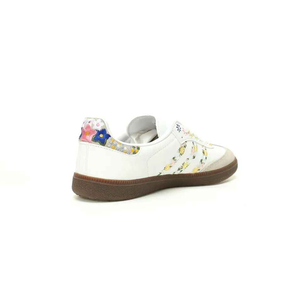 Originals Samba OG Cloud White with Colorful Flower Embroidery