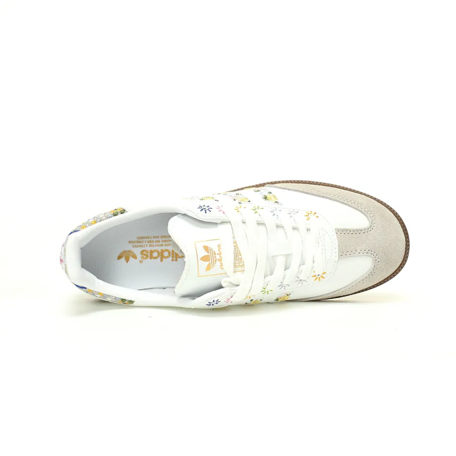 Originals Samba OG Cloud White with Colorful Flower Embroidery
