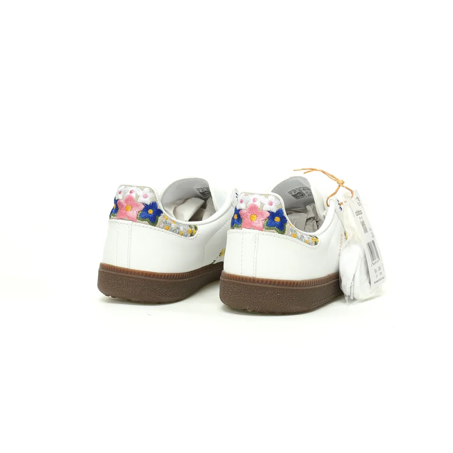 Originals Samba OG Cloud White with Colorful Flower Embroidery