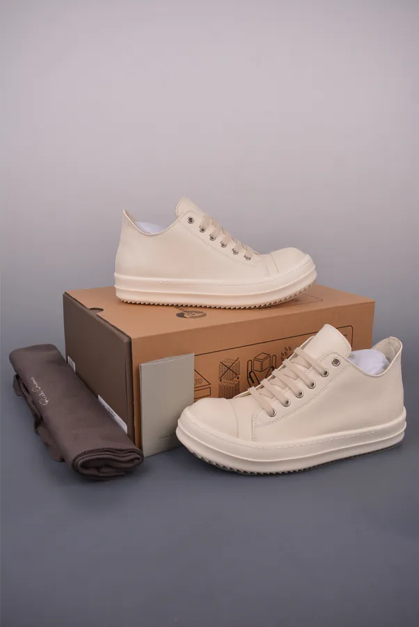 Ri Owens RO Mega Premium Leather Low Top Sneaker
