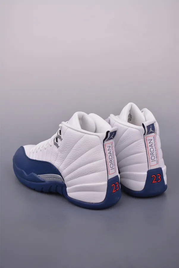 CX Exclusive 12 White Blue Men's Basketball Shoes