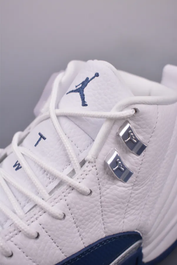 CX Exclusive 12 White Blue Men's Basketball Shoes