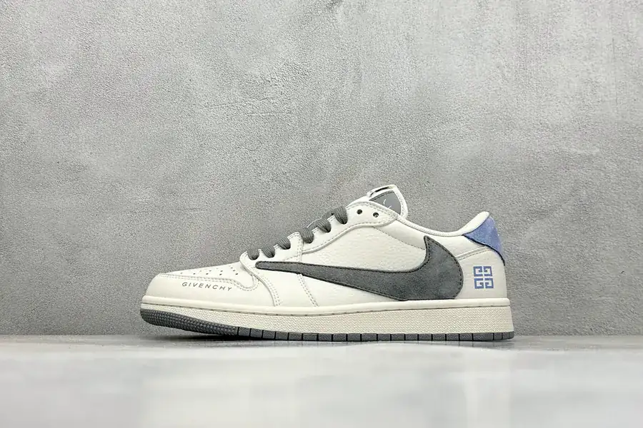 Travis Scott x Fraent Design x Air 1 Low OG SP Milky Gray Blue Toe Sneaker