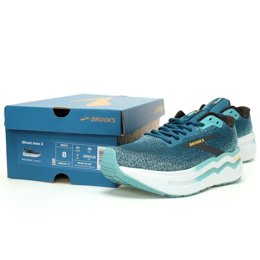 Brooks Ghost Max 2 Enhanced Cushioning Running Shoes with Wide Fit