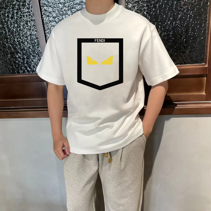 FENDI 25ss Printed Round Neck Short Sleeve T Shirt