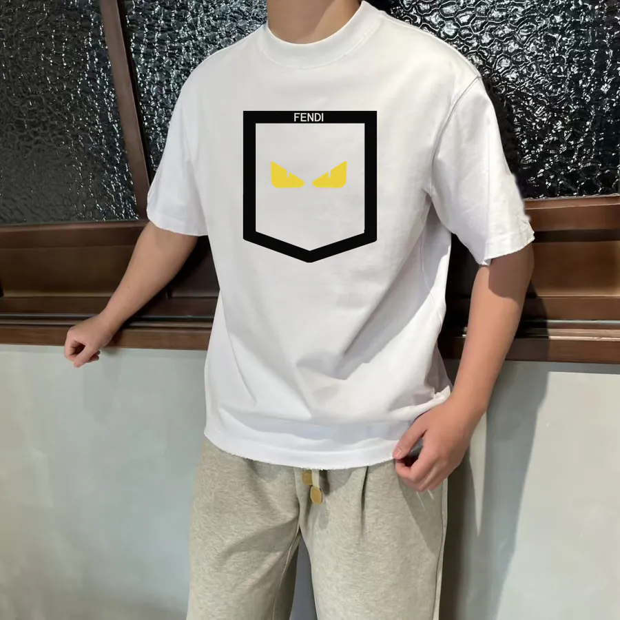 FENDI 25ss Printed Round Neck Short Sleeve T Shirt