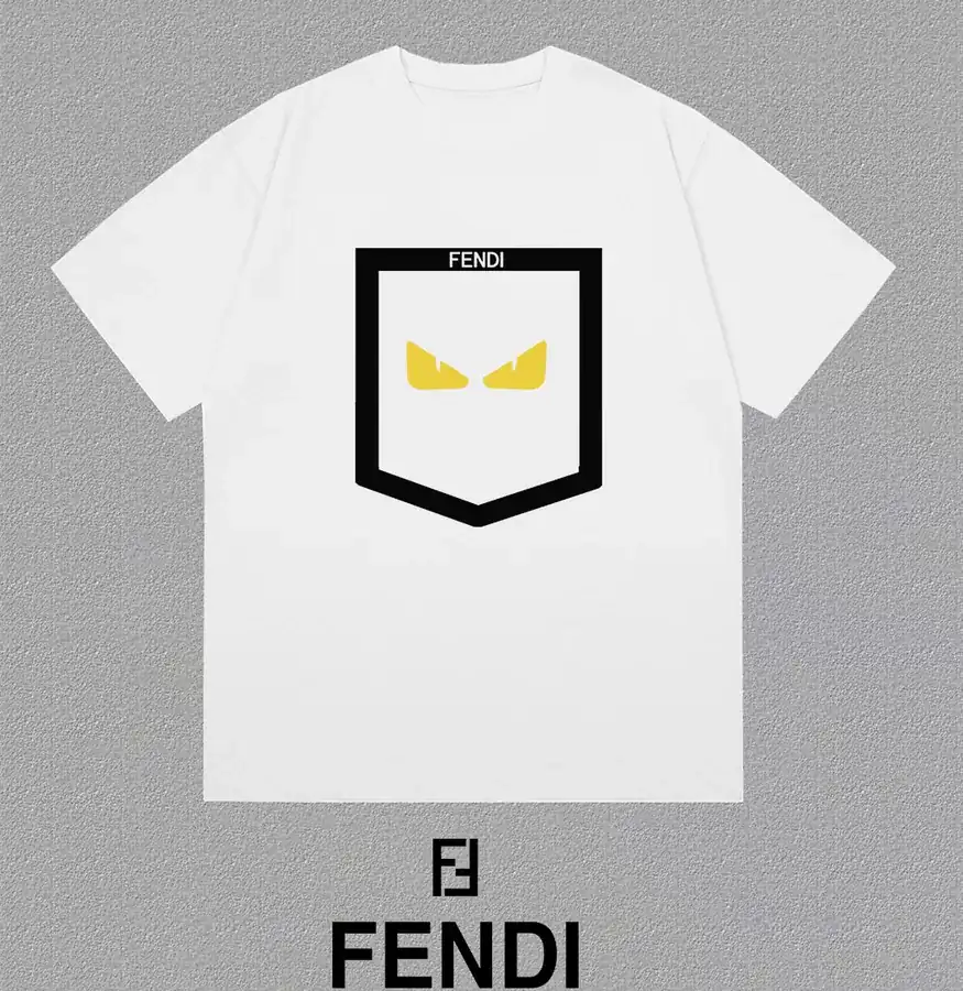 FENDI 25ss Printed Round Neck Short Sleeve T Shirt