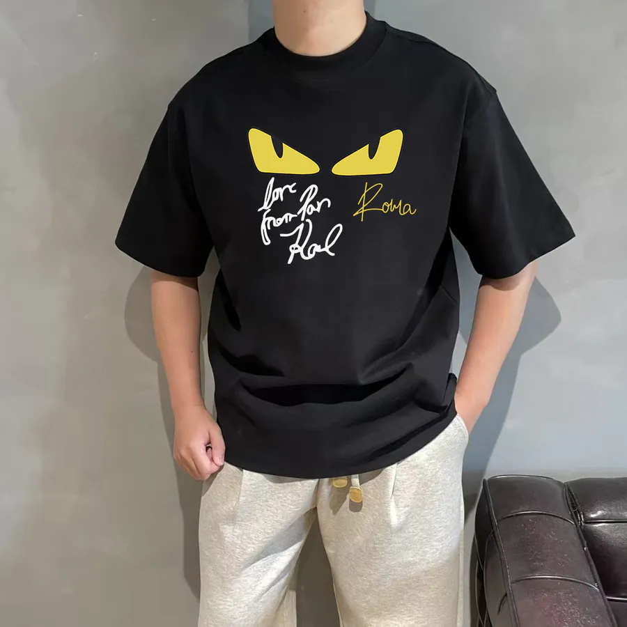 FENDI 2025 Summer Round Neck Short Sleeve T Shirt
