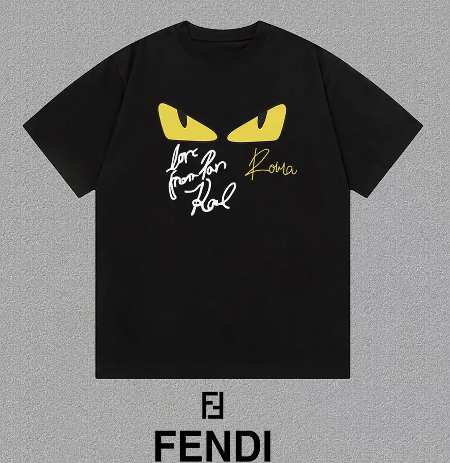 FENDI 2025 Summer Round Neck Short Sleeve T Shirt